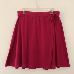 Raspberry Pink Wrap Skirt